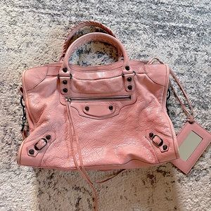 Balenciaga Pink City Bag 15L 10.1H 5.8D